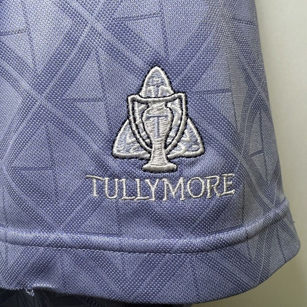 Straight Down Tullymore Golf Polo Mens Size XL Blue Geometric Diamonds Embroider - Picture 4 of 12